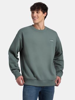 Jockey - UM66 Men Super Combed Cotton Graphic Print Fleece Sweatshirt - Balsam Green