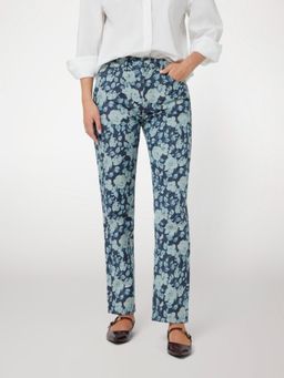 Guess - Indigo Blue Rose Rapture Printed Jeans