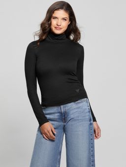 Guess - Jet Black High Collar Solid Top