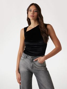 Guess - Jet Black Asymmetrical Solid Top
