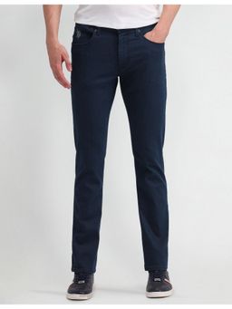 U.S. Polo Assn. Denim Co. - Men's Blue Solid Plain Jeans