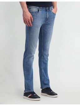 U.S. Polo Assn. Denim Co. - Men's Blue Solid Plain Jeans