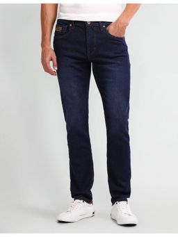 U.S. Polo Assn. Denim Co. - Men's Blue Solid Plain Jeans