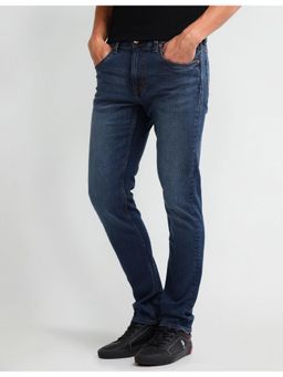 U.S. Polo Assn. Denim Co. - Men's Blue Solid Plain Jeans
