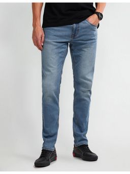 U.S. Polo Assn. Denim Co. - Men's Blue Solid Plain Jeans