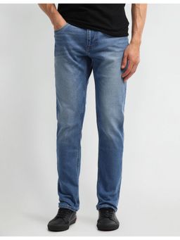 U.S. Polo Assn. Denim Co. - Men's Blue Solid Plain Jeans