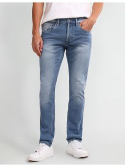 U.S. Polo Assn. Denim Co. - Men's Blue Solid Plain Jeans