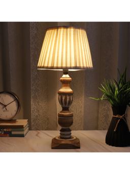 Tu Casa - Off White Mangowood French Style Table Lamp For Home Decoration