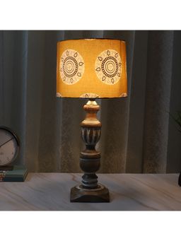 Tu Casa - Yellow Mangowood French Style Table Lamp For Home Decoration
