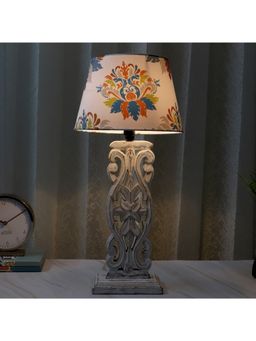 Tu Casa - Mangowood Rustic White French Table Lamp For Home Decoration