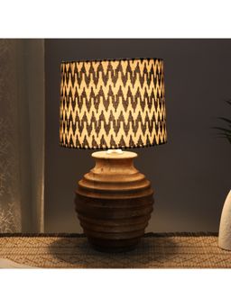Tu Casa - Multi-Color Earthy Serenity Mangowood Table Lamp For Home Decoration