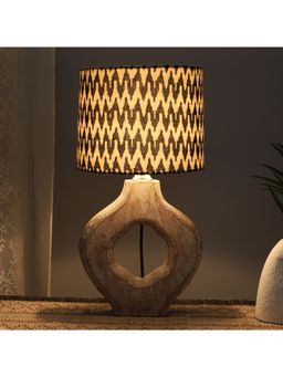 Tu Casa - Multi-Color Graceful Bloom Mangowood Table Lamp For Home Decoration