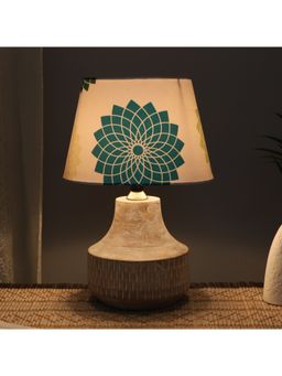 Tu Casa - White Elegant Mangowood Table Lamp For Home Decoration