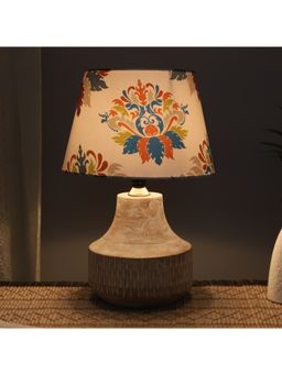 Tu Casa - White Elegant Mangowood Table Lamp For Home Decoration