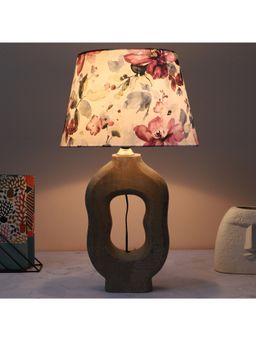 Tu Casa - White Artistry Mangowood Table Lamp For Home Decoration
