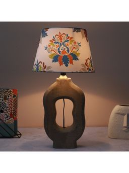Tu Casa - White Artistry Mangowood Table Lamp For Home Decoration