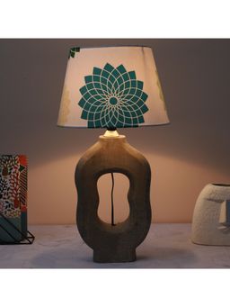 Tu Casa - White Artistry Mangowood Table Lamp For Home Decoration