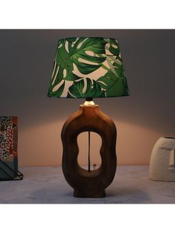 Tu Casa - Green Artistry Mangowood Table Lamp For Home Decoration