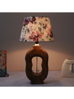 Tu Casa - White Artistry Mangowood Table Lamp For Home Decoration