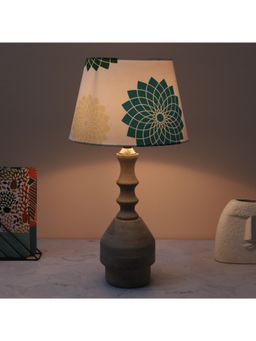 Tu Casa - White Bottle Shape Mangowood Table Lamp For Home Decoration