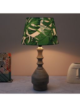 Tu Casa - Green Bottle Shape Mangowood Table Lamp For Home Decoration