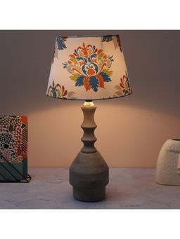 Tu Casa - White Bottle Shape Mangowood Table Lamp For Home Decoration