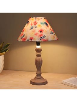 Tu Casa - White Hand Carved Classic Mangowood Table Lamp For Home Decoration