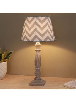 Tu Casa - Multi-Color Hand Carved Ilumista Mangowood Table Lamp For Home Decoration