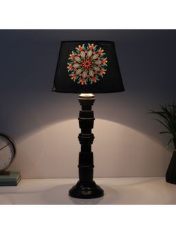 Tu Casa - Navy Blue Black Mangowood Table Lamp For Home Decoration