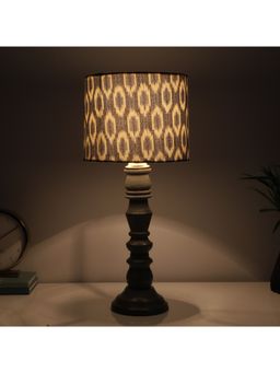 Tu Casa - Blue Rustic Grey Mangowood Table Lamp For Home Decoration