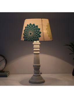 Tu Casa - Rustic White Mangowood Table Lamp For Home Decoration