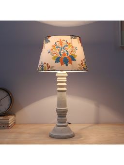 Tu Casa - Rustic White Mangowood Table Lamp For Home Decoration