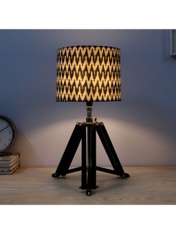 Tu Casa - Multi-Color Vintage Tripod Black Mangowood Table Lamp For Home Decoration