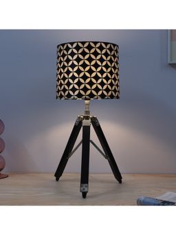 Tu Casa - Classic Vintage Tripod Black Mangowood Table Lamp For Home Decoration