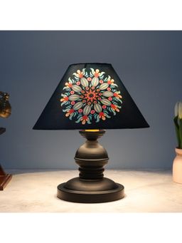 Tu Casa - Navy Blue Urban Radiance Black Metal Table Lamp For Home Decoration