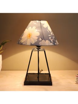 Tu Casa - Blue Elegance Light Black Metal Table Lamp For Home Decoration