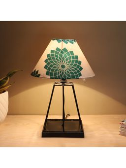 Tu Casa - White Elegance Light Black Metal Table Lamp For Home Decoration