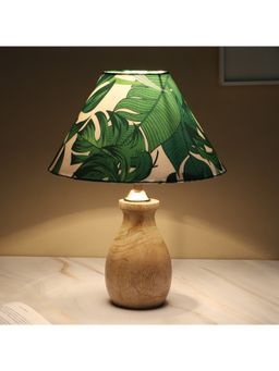 Tu Casa - Green Mangowood Pot Style Table Lamp For Home Decoration