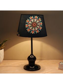 Tu Casa - Navy Blue Sleek Spark Black Metal Table Lamp For Home Decoration