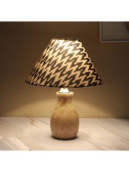 Tu Casa - Multi-Color Mangowood Pot Style Table Lamp For Home Decoration