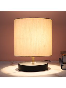 Tu Casa - Off White Black Metal Table Lamp For Home Decoration