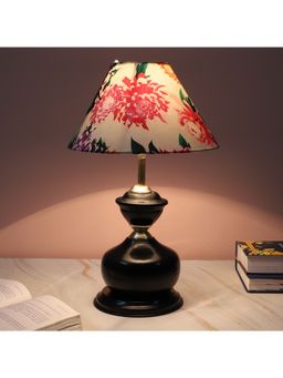 Tu Casa - White Midnight Radiance Black Metal Table Lamp For Home Decoration