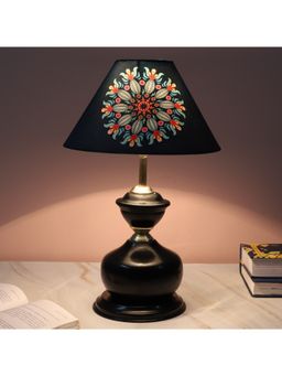 Tu Casa - Navy Blue Midnight Radiance Black Metal Table Lamp For Home Decoration