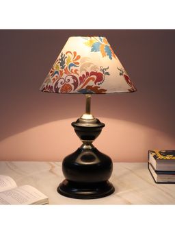 Tu Casa - White Midnight Radiance Black Metal Table Lamp For Home Decoration