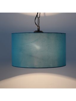 Tu Casa - Blue Aqua Color Fabric Glow Pendent Light Hanging Lamp for Bedroom
