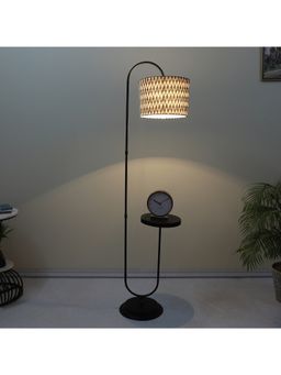 Tu Casa - Multi-Color Black Metal-Iron Base Foldable Downlighter Floor Lamp