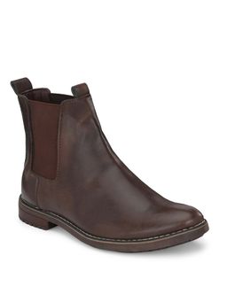 EL PASO - Men's Brown Ankle Hiking Casual Chelsea Boots
