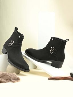 EL PASO - Trendy Black Ankle Casual Boots for Men