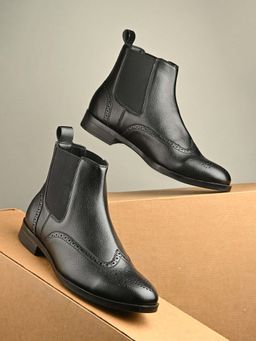 EL PASO - Stylish Black Chelsea Boots for Men
