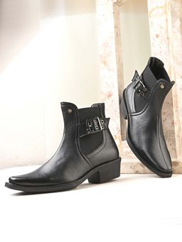 EL PASO - Black Stylish Comfortable Casual Chelsea Boots for Women